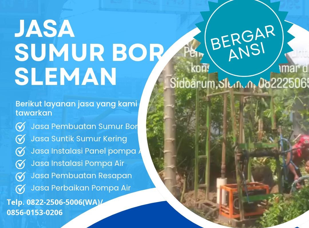 Jasa Pembuatan Sumur Bor Sleman